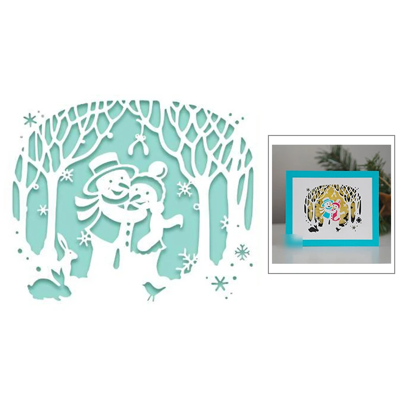 

Новинка 2021, металлические штампы с изображением рождественского снеговика для творчества, Изготовления Бумажных поздравительных открыток...