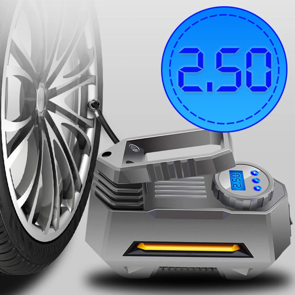 

Air Compressor Pump Inflator Portable for Car Truck Tire Monitoring Pressure LCD Digital Display 12V Car Truck Tool (19 Cylinder