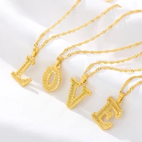 2021 letter necklaces hip hop jewelry 26 letters 18 gold plated necklace jewelry initial necklace letter necklace for menwomen