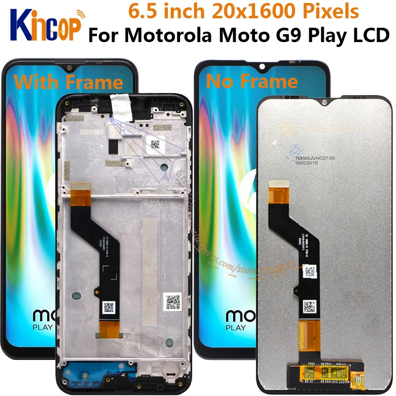 ЖК-дисплей 6 5 ''для Motorola Moto G9 Play с рамкой сенсорный экран дигитайзером в сборе