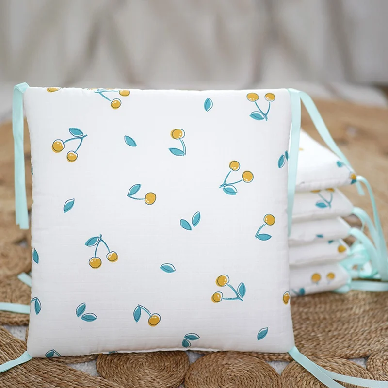 

6pcs Baby Bumper Muslin Cotton Crib Bumper Collision Baby Crib Protector Baby Bed Bumper Breathable Baby Bed Cushion Bedding Set