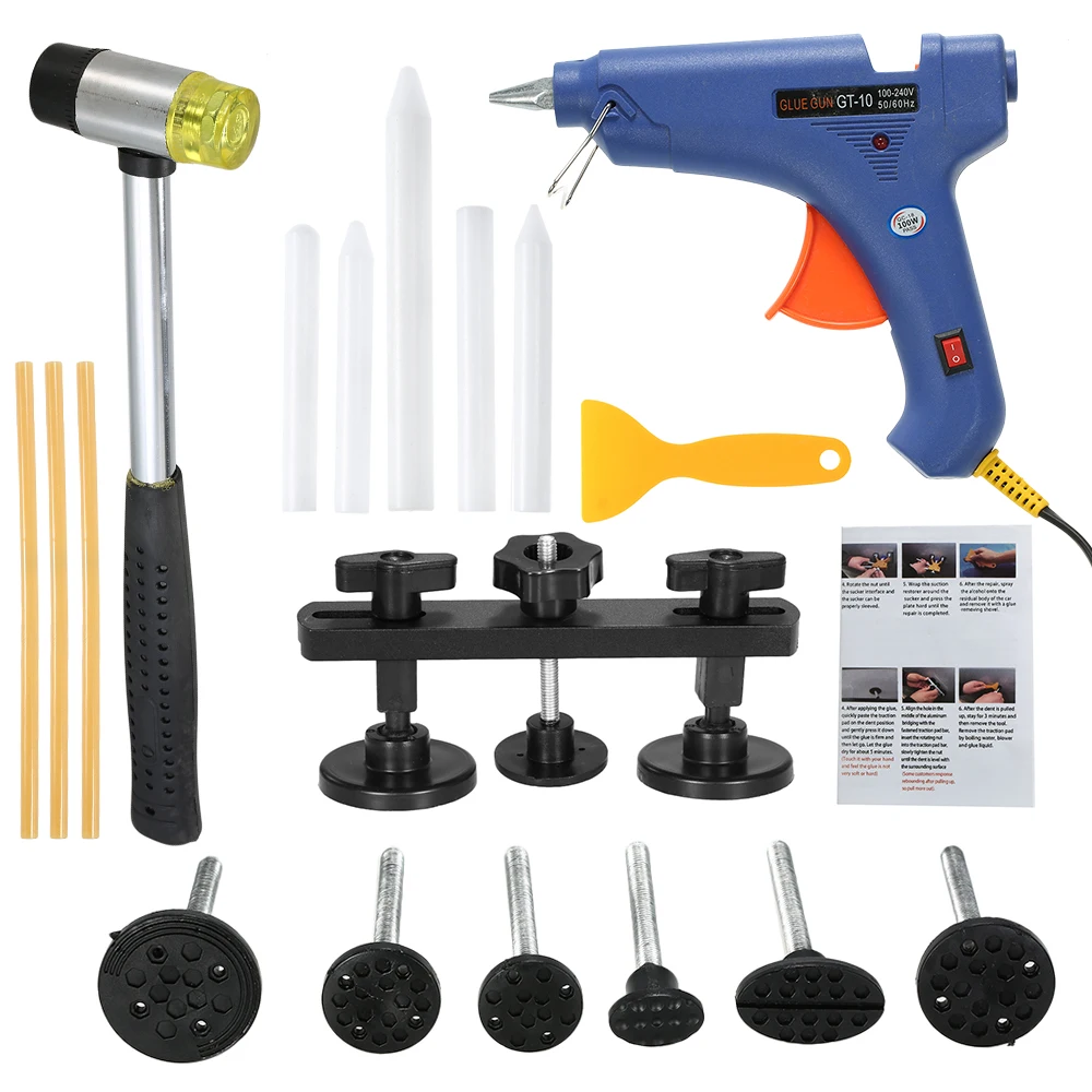 

Universal Car Dent Remover Car Body Dent Puller Aluminum Balance Bridge Set Tool Auto Hail Pit Repair Kit EU Plug