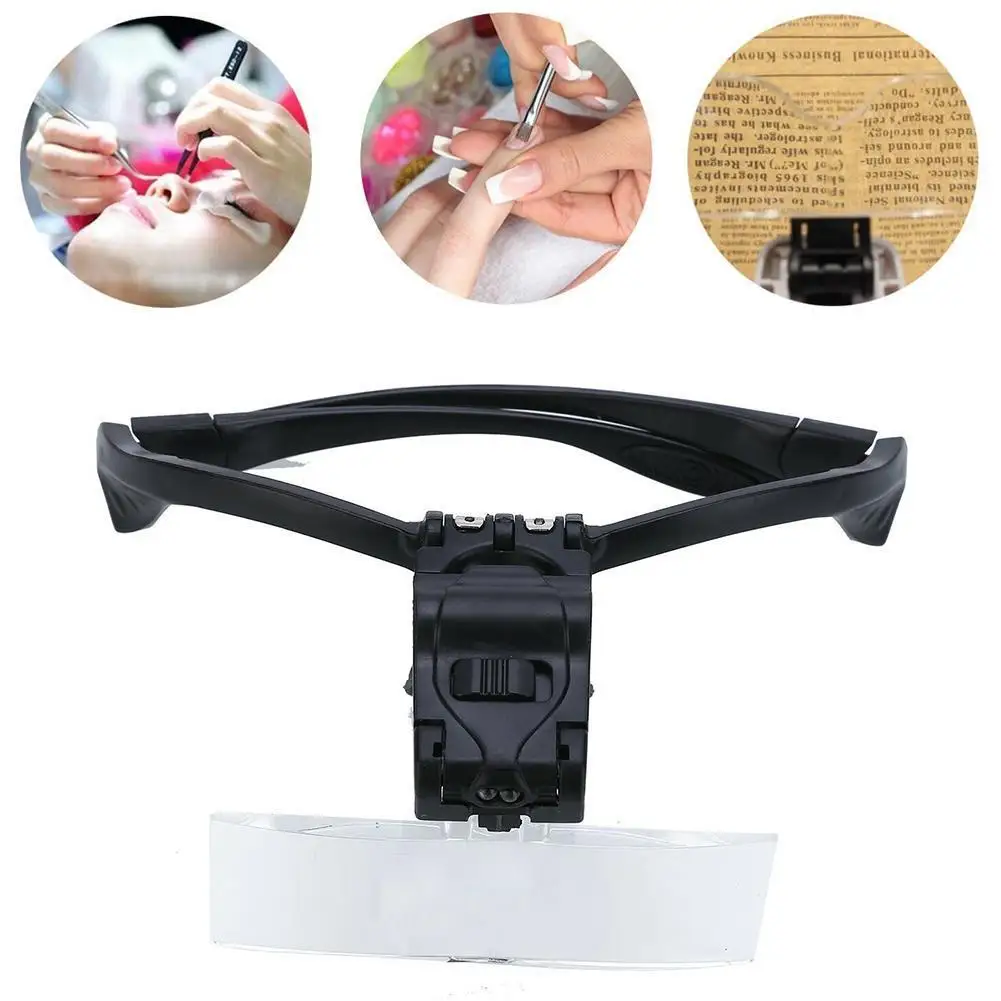 Очки для чтения с креплением на голову двойная Светодиодный лампа