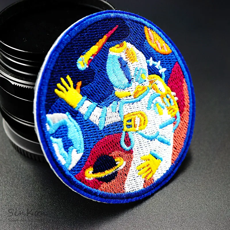 Размер астронавта: 7 5x7 5 см вышитая нашивка аппликация для одежды|embroidery patch|patches