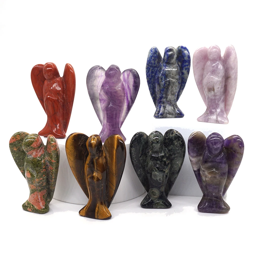 2 &quotАнгел-хранитель фигурка исцеляющий кристалл драгоценный камень статуя Семья