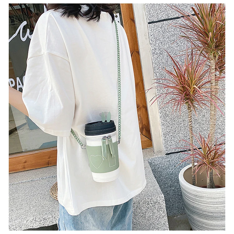 

Cute Fun Coffee Cup Style Ladies Chain Purse Daily Shoulder Bag Tote Crossbody Mini Bag Female Flap Pouch Handbag