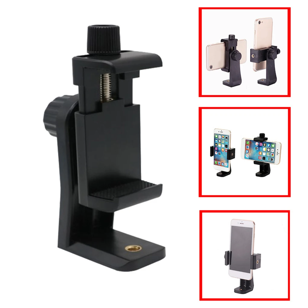 

Universal Phone Tripod Mount Adapter Cellphone Clipper Stand Vertical 360 Degree Adjustable Holder