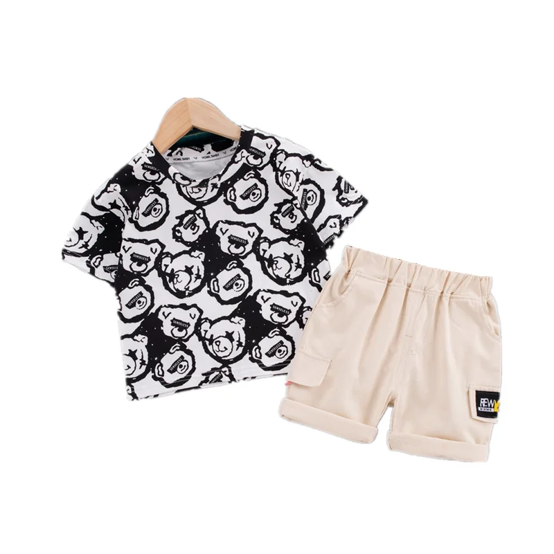 

New Summer Baby Clothes For Boys Children Fashion T-Shirt Shorts 2Pcs/Sets Toddler Casual Costume Girls Clothing Kids Tracksuits