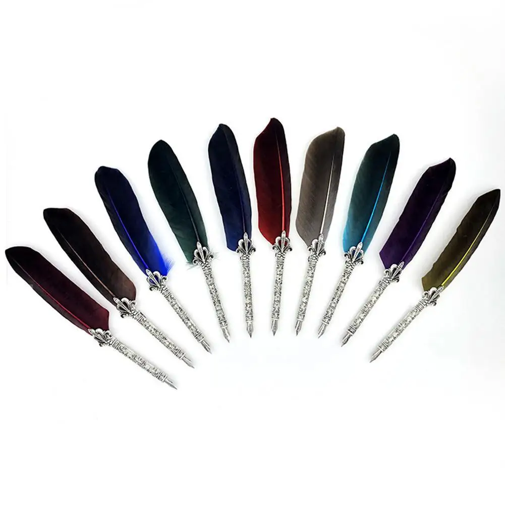 Ретро перьевая чернильная ручка гладкая для письма тонкая перо винтажная