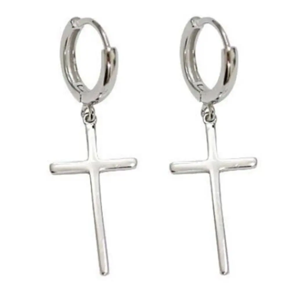 

Prevent Allergy 925 Sterling Silver Earrings Charm Women Trendy Jewelry Vintage Simple O/Cross Shaped Party Accessories Gifts