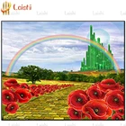 5D DIY дороге из желтого кирпича, радуга, полная квадратная Алмазная картина алмазной мозаики Стразы Вышивка крестом домашний декор