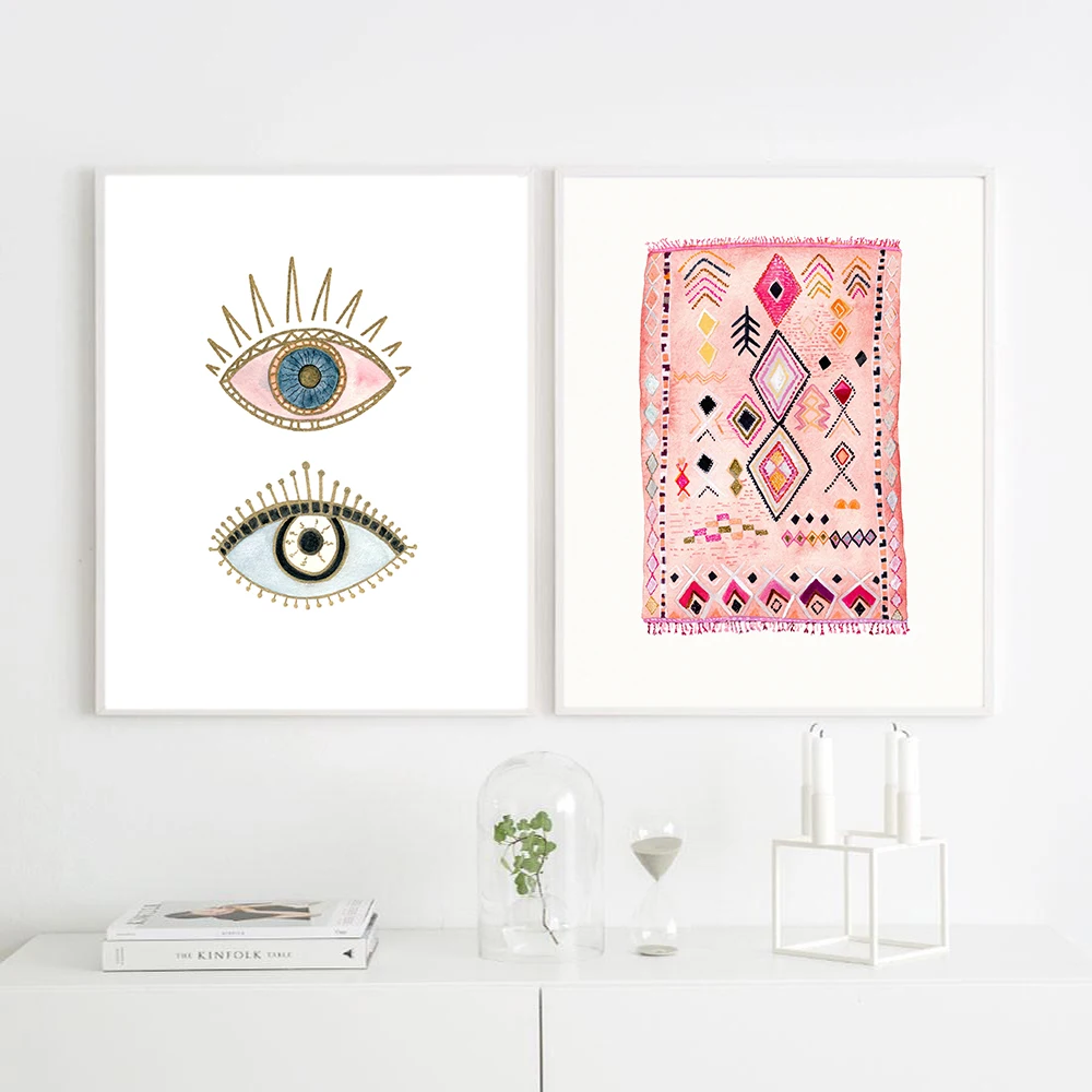 Марокканский ковер художественная живопись настенные картины в стиле бохо