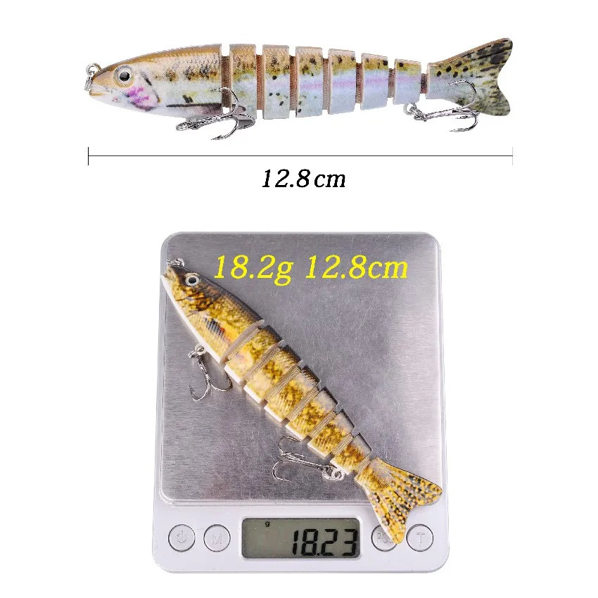 

1pcs Sinking Wobblers Fishing Lures Jointed Crankbait Swimbait 8 Segment Sea Hard Artificial Swim Bait For Fishing Tackle Lure
