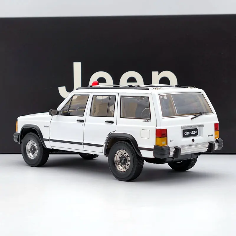 1/18 для J ep XJ Cherokee SUV 4x4 белый литьё под давлением модельных лимитированная
