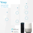 Умный сенсорный выключатель Vrey US ST, настенный выключатель с дистанционным управлением через приложение, работает с Alexa Google Home