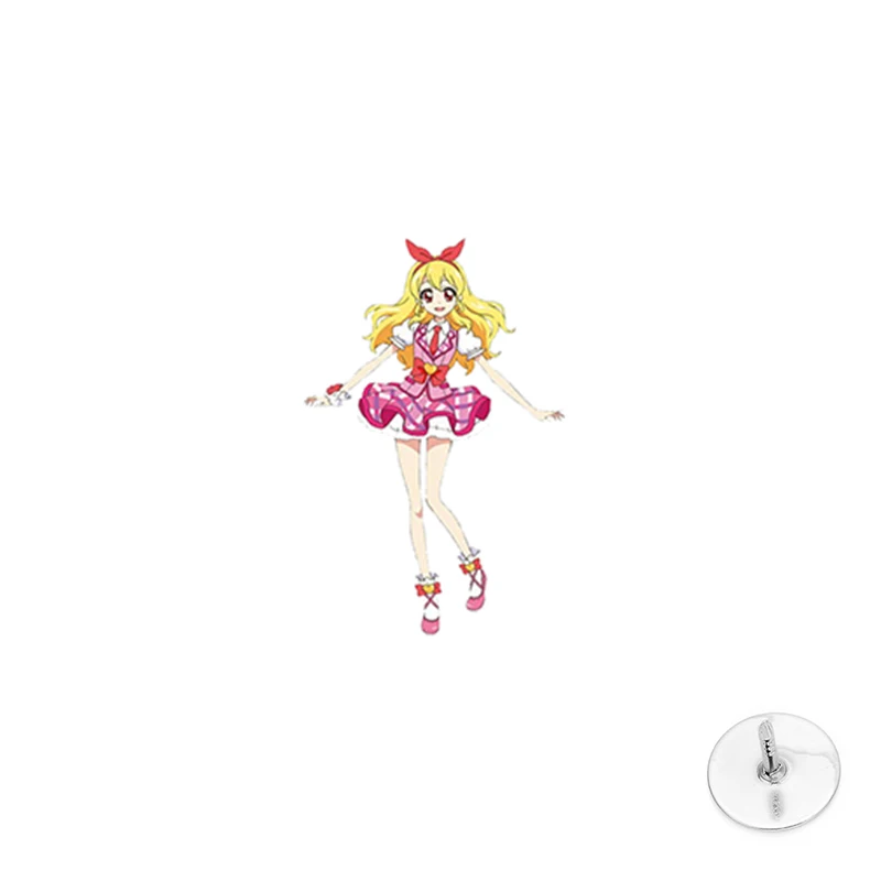 Bandai акриловые заколки для лацканов Aikatsu Sweet Hoshimiya Ichigo эпоксидная смола значки