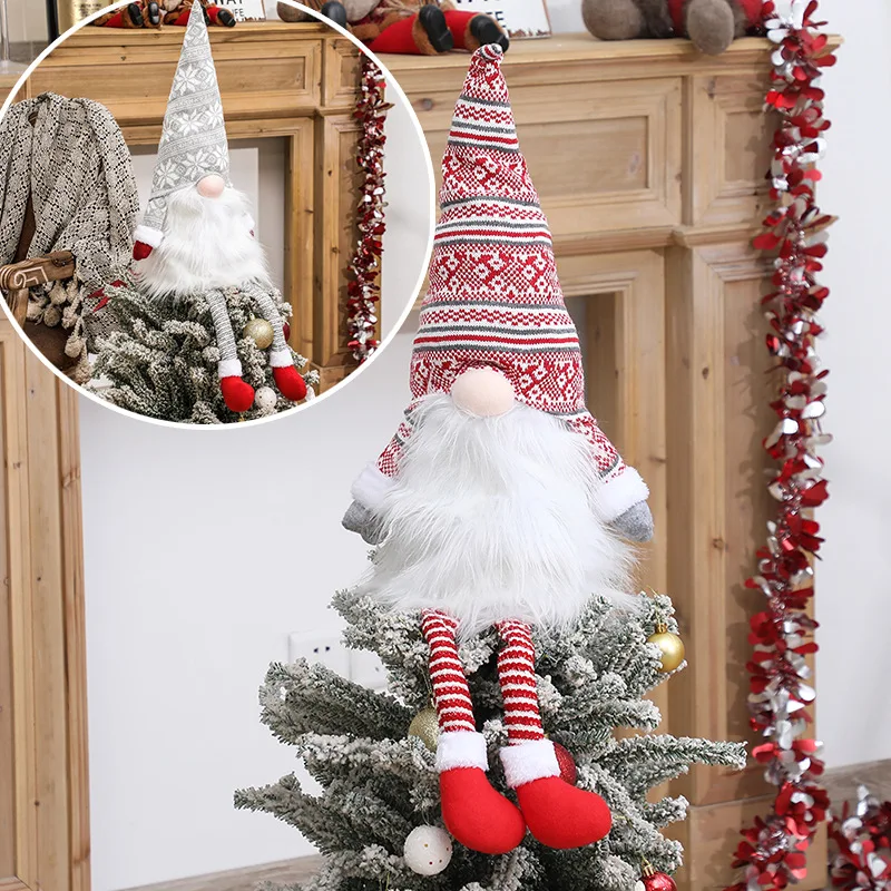 

Рождественские украшения, кукла без лица, лес, старики, конусная Весенняя елка, звезда, безликая кукла, дерево, топ, звезда, праздничный декор...