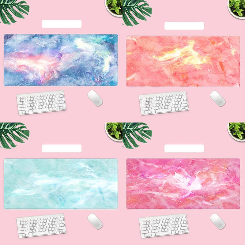 

Large Marble Mouse Pad Chill Gamer Waterproof Leather Kawaii Desk Mat Computer Keyboard Table Desk Accessorie Desk Pads