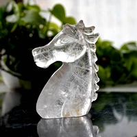 natural carved crystal horsehead skull crystal animal head manual sculpturedecorate home trinketssmall gifts