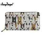 Кошелек женский из искусственной кожи, с принтом бультерьера