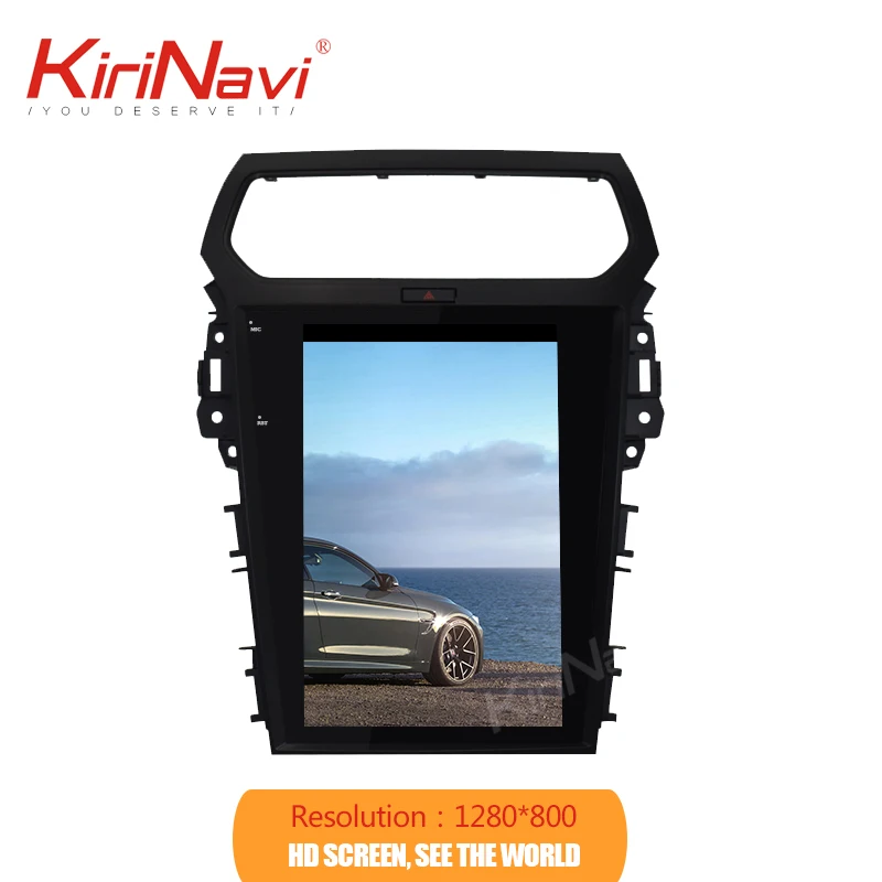 KiriNav Tesla стиль вертикальный экран 12,1 ''Android 8,1 автомобильный Радио gps навигация для Ford Explorer автомобильный Dvd мультимедиа 2013