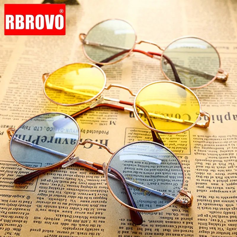 RBROVO 2021 карамельные цвета Круглые Солнцезащитные очки женские модные