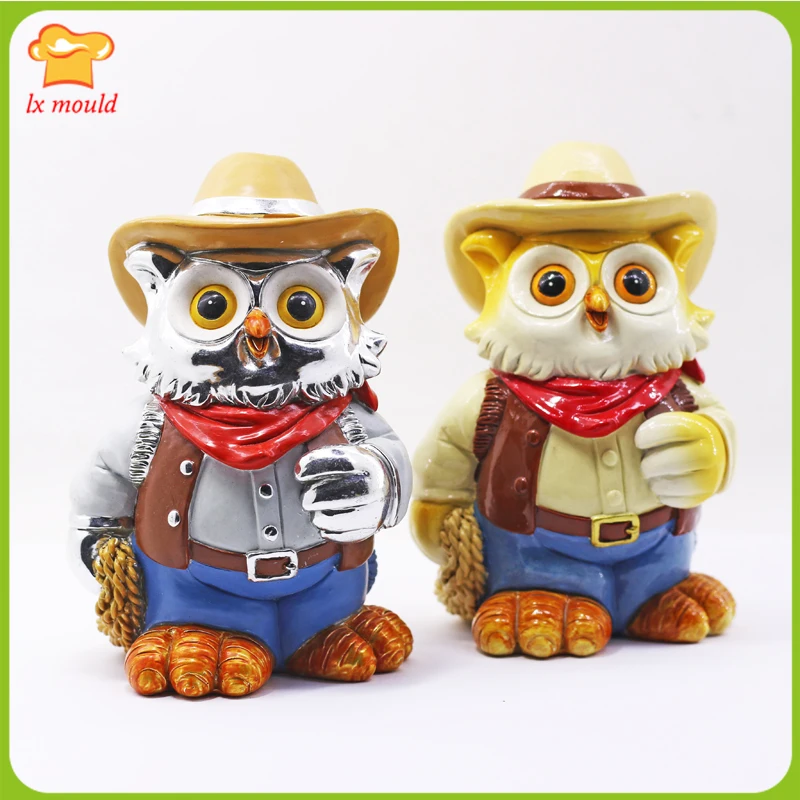 Новый ковбой Свеча в форме Совы силиконовая форма для пищевых продуктов Смола