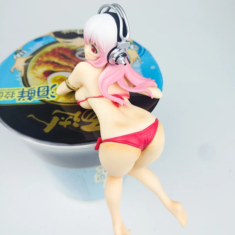Фигурки игрушки 16 см SUPERSONICO японская аниме фигурка Keumaya Super Hyper Girl с гарнитурой