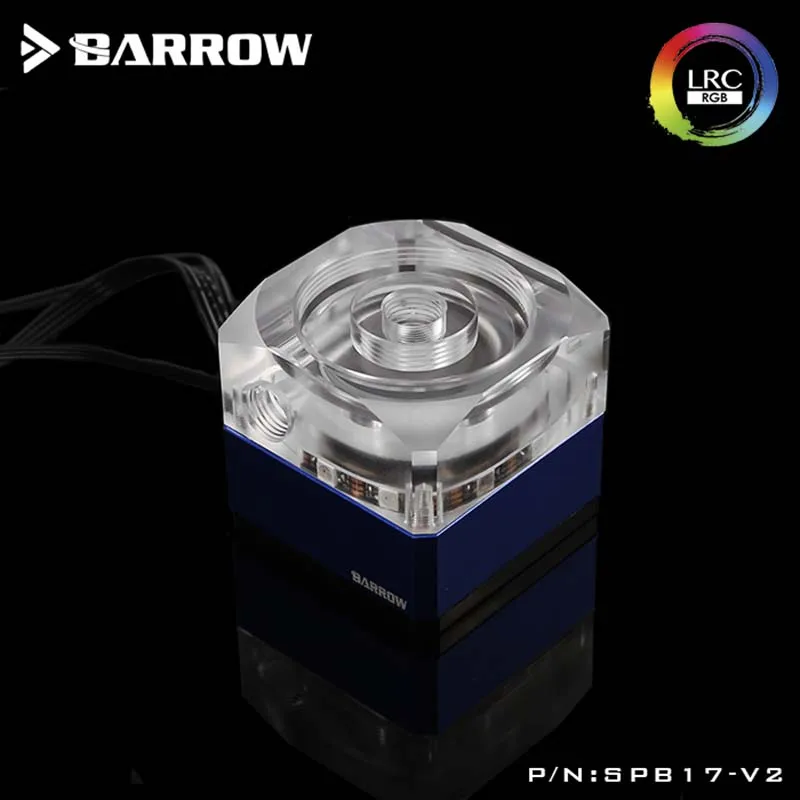 

Barrow pc water cooling DDC Pump,PWM speed control type,Expandable Pump box 17W 5V lighting,for water cooler building SPB17-V2