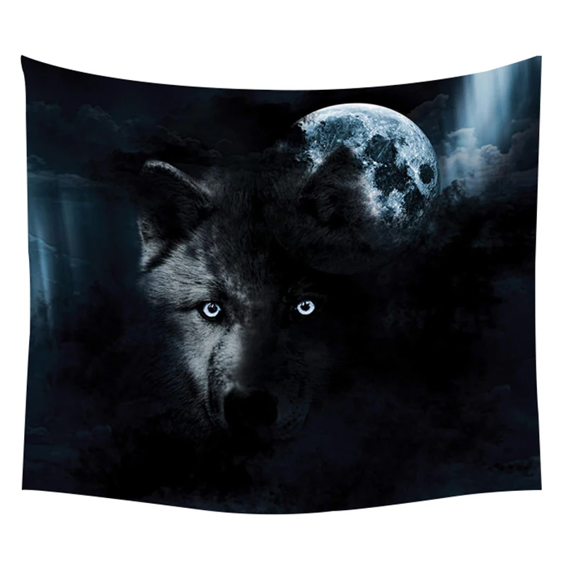 Индийский Львиный гобелен волк Кот Фламинго Печатный Настенный Ковер из