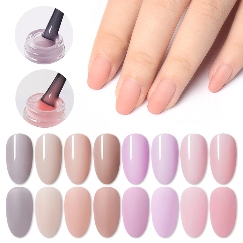 Розовый желеобразный Гель лак для ногтей Vision 5 мл полупрозрачный однотонный