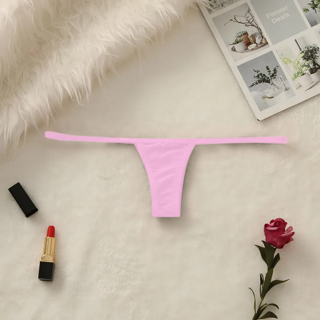 Карамельные цвета стринги женские низкая талия Бесшовные трусики эластичные