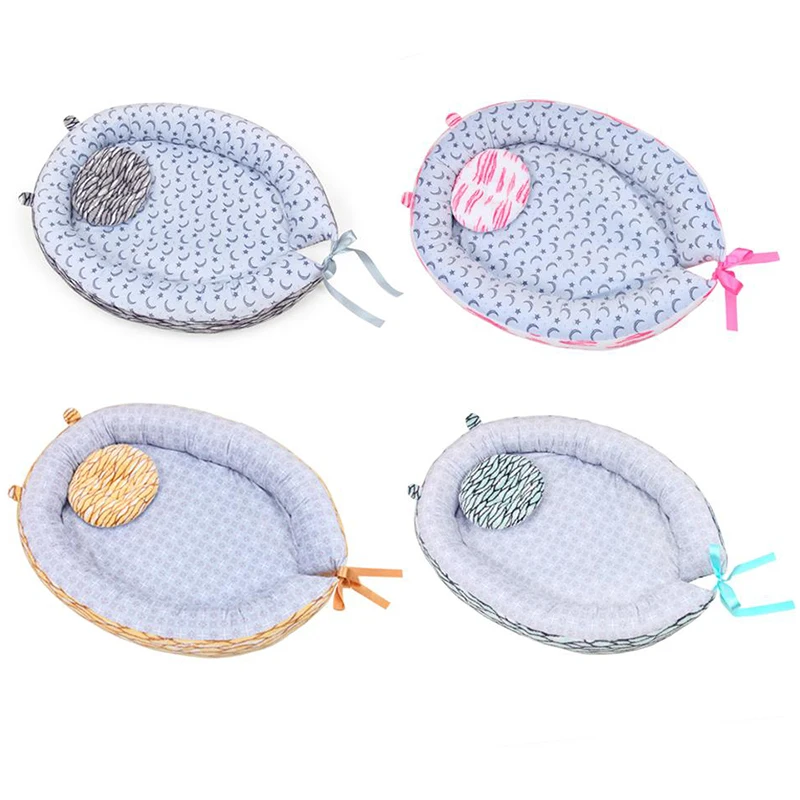 Переносная кровать гнездо для ребенка 52*68 см съемная и моющаяся дорожная детская