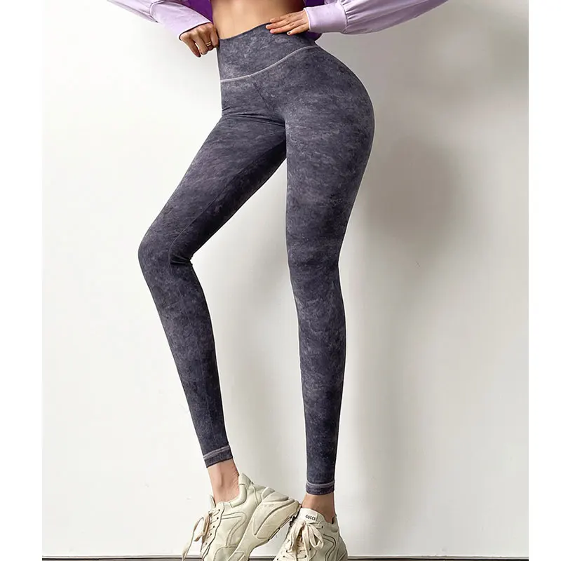 

Tie-dye Print High Waist Push Up Seamless Sport Legging Women Yoga Pants Super Stretchy Gym Workout Sport Leggings Running Pants
