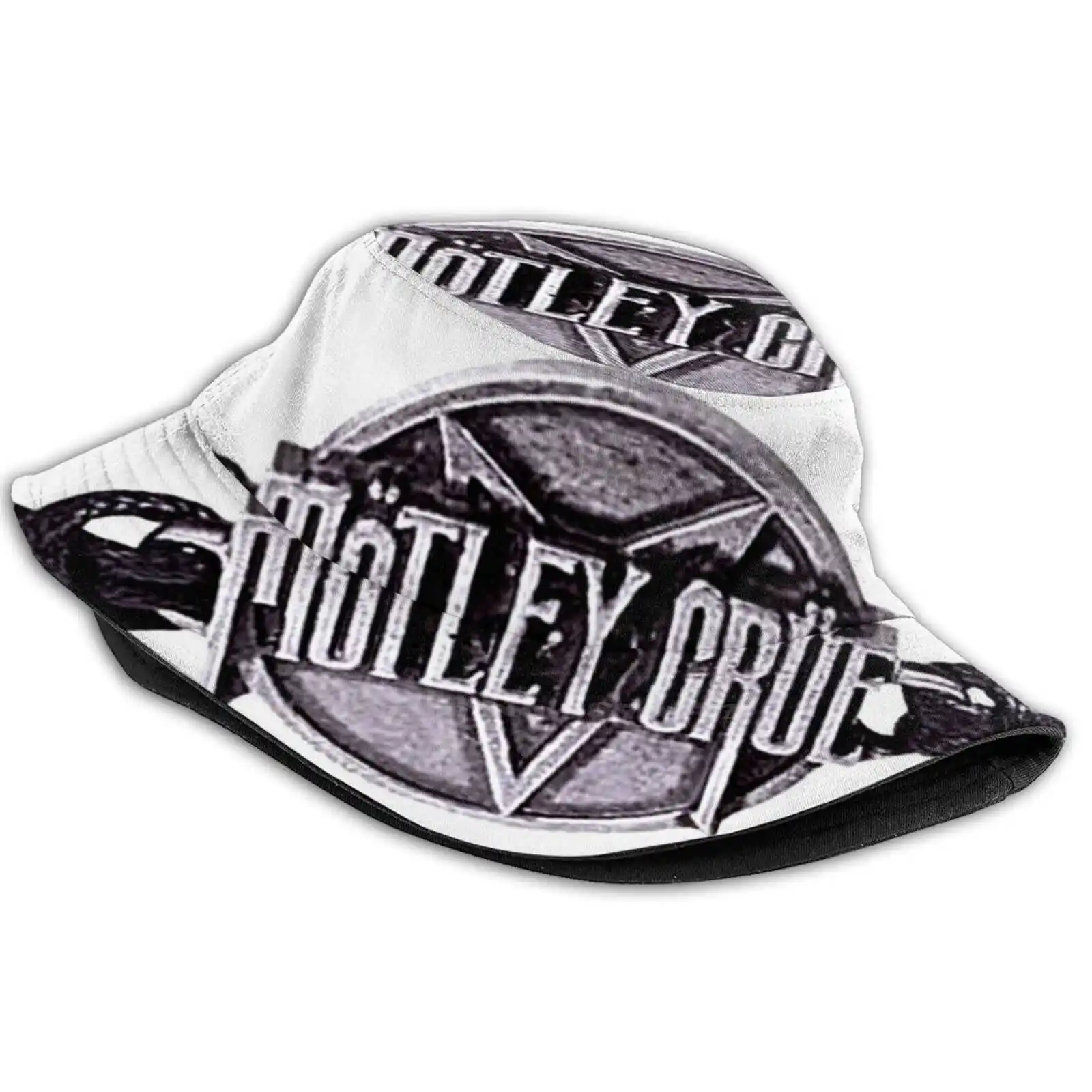 

" Band Pattern Design Printed Travel Bucket Hats Hard Heavy Metal Band Music Jadombe