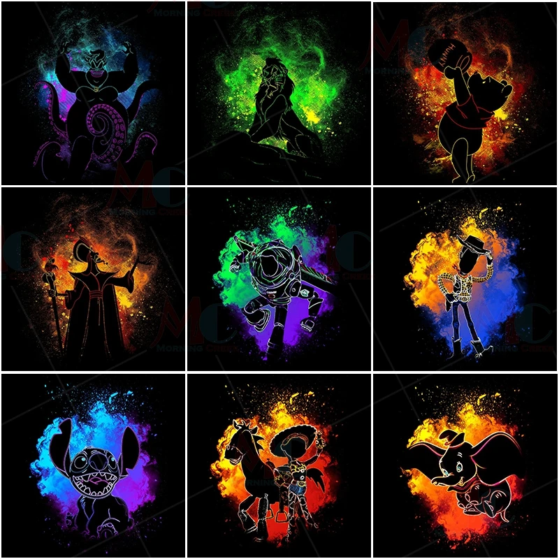 Brand new diamond painting black abstract art 5D DIY cartoon animal mosaic embroidery home decoration | Дом и сад