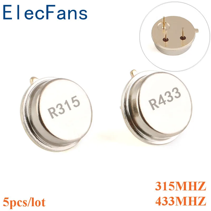 5 шт. 315 433 мгц резонатор кварцевый генератор R315A R433A кварцевые сквозные отверстия