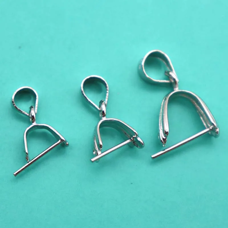 4 шт. реального чистого твердого 925 пробы серебряная подвеска зажим застежка Pinch