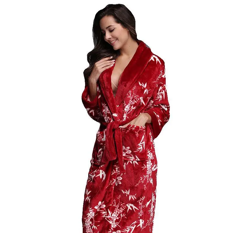 Женский фланелевый Халат для невесты теплый банный халат мужчин кимоно одежда