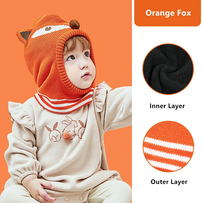 Шапка и шарф Детские Зимние 2 шт./лот для мальчиков девочек | Детская одежда обувь