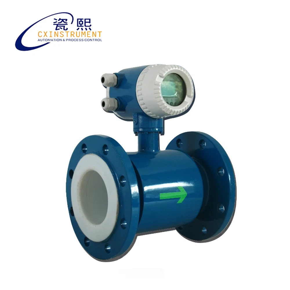 

DN50 carbon steel electromagnetic flow meter with pulse and 4-20mA output, PTFE lining,SS316L electrode,integrated type IP65