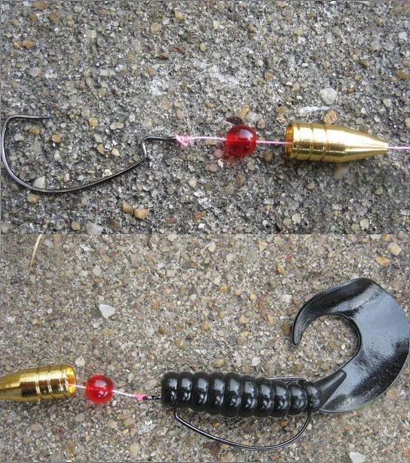 Пуль вниз выстрел пластиковая приманка Сталь весовой балансир медная пуля