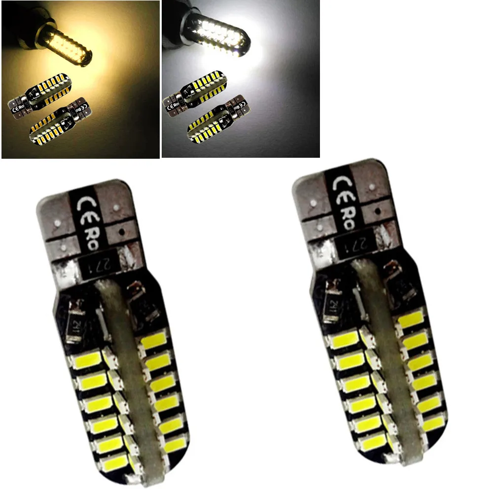 2 шт. Автомобильные светодиодные лампы Canbus T10 48smd 3014 W5W 48 194 SMD | Автомобили и