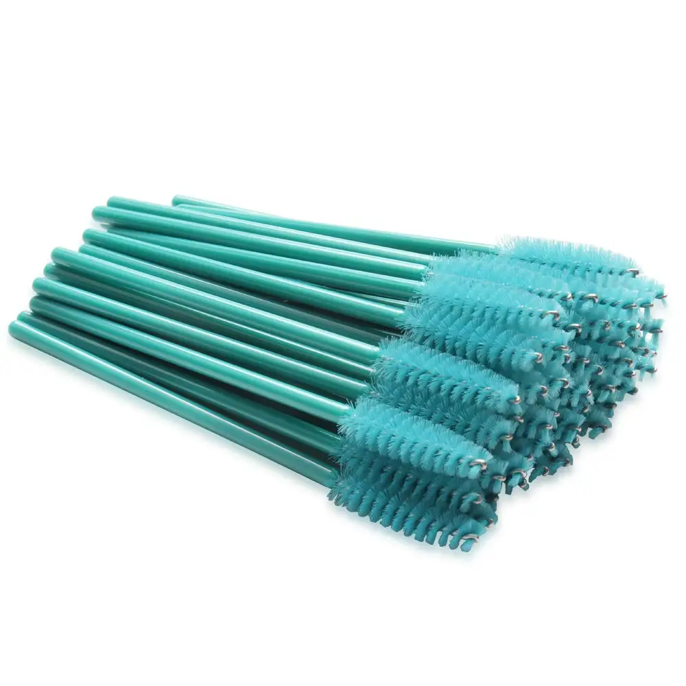 1000pcs Nylon Plastic Disposable Eyelash Brush Spoolie Blue Mascara Lash Wands Cosmetic Eye Brush