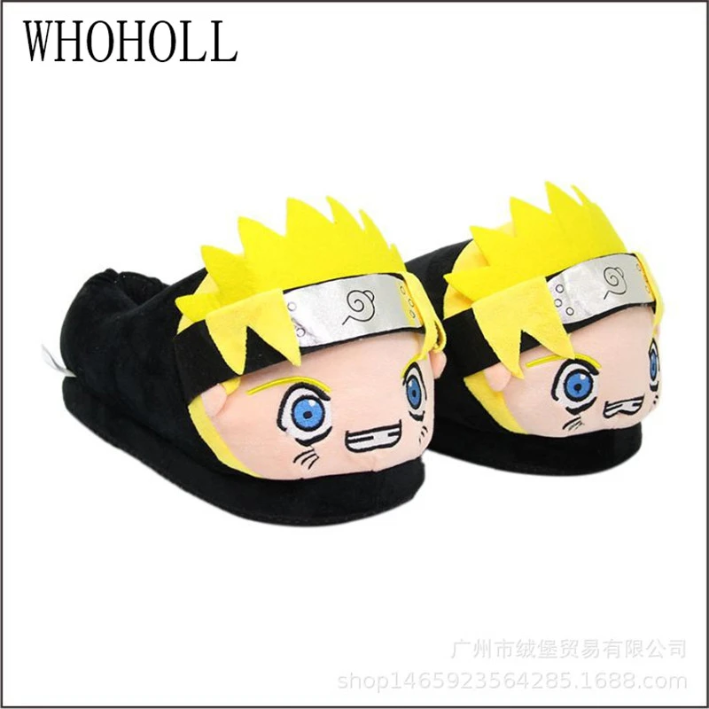 

Winter Home Slippers For Man Women Japanese Cartoon Plush Slippers Funny Anime Cotton Shoes Warm Feet Adult Shoes