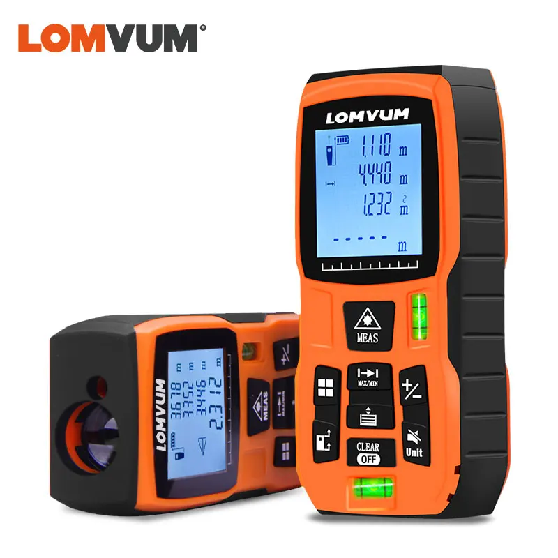 

LOMVUM 40M 60m 80m 100m Laser Rangefinder Digital Laser Distance Meter Battery-Powered Laser Range Finder Tape Distance Measurer
