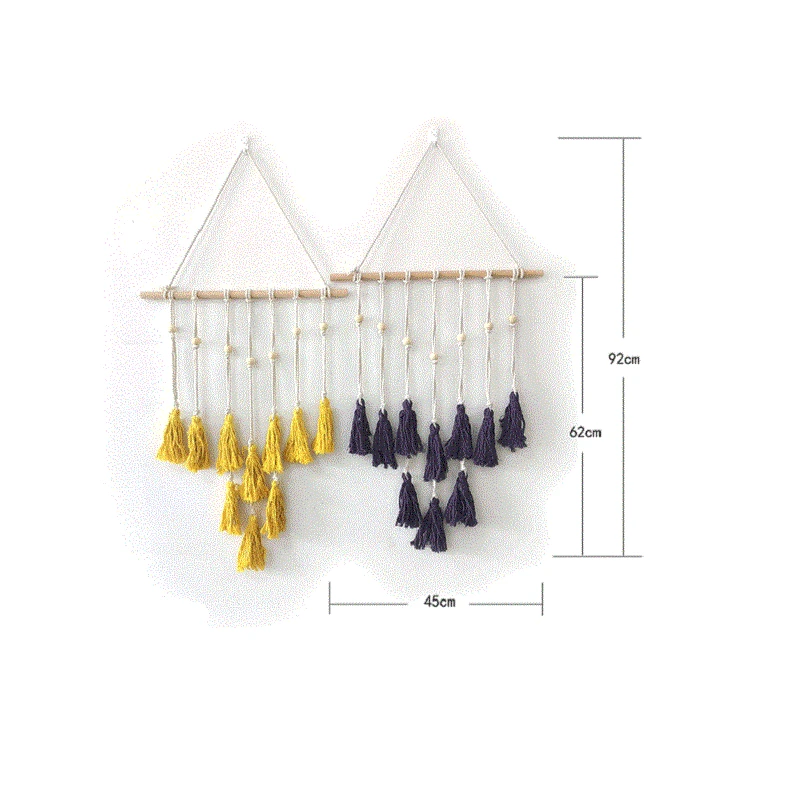 

Macrame Tapestry Living Room House Decoration Boho Chic Tassels Handmade Hanging Wall Ornaments Bedroom Home Apartment Decor