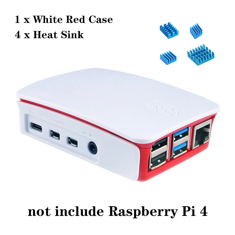 Option 2 Raspberry Pi 4 Чехол бело-красный черный ABS чехол пластиковый защитный корпус Корпус для Raspberry Pi 4 Модель B Pi 4B - Цвет: Option 2