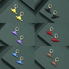 Милые Красочные Висячие серьги OUREX с животными из сплава с маленьким динозавром для девочек, женщин, детей, подарок на день рождения, прекрасные украшения