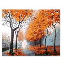 diy paints by numbers natural scenery 50x40cm art pictures set coloring decorative canvas wall artcraft oil painting by number